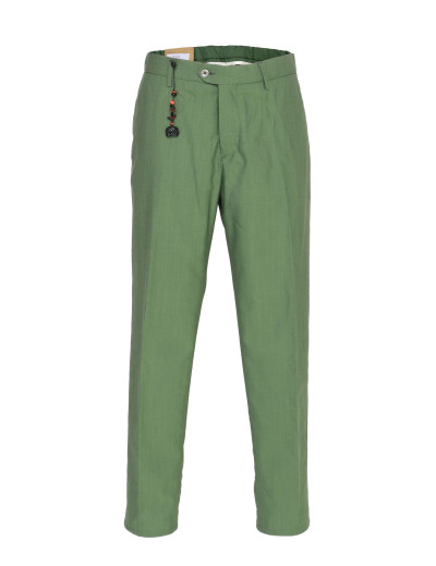 MARCO PESCAROLO PANTS - GREEN - STRETCH LIGHTWEIGHT WOOL