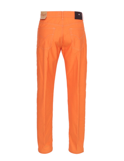 MARCO PESCAROLO PANTS - ORANGE - STRETCH LIGHTWEIGHT WOOL