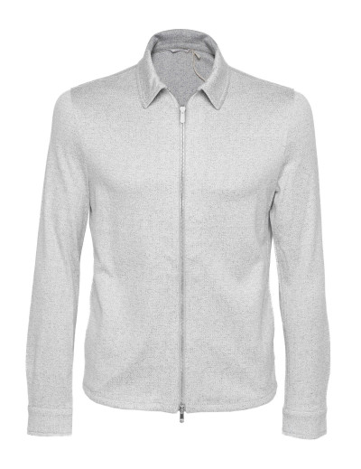 MARCO PESCAROLO JACKET - WHITE & BLUE - LIGHTWEIGHT WOOL