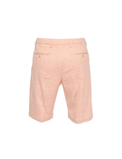 MARCO PESCAROLO SHORTS - ORANGE & WHITE - COTTON & SILK