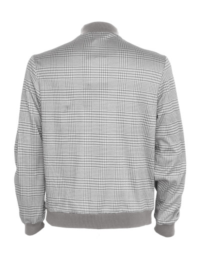 MARCO PESCAROLO BASEBALL JACKET - LIGHT GREY - COTTON & SILK