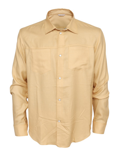 MARCO PESCAROLO OVERSHIRT - YELLOW - LIGHTWEIGHT CASHMERE & SILK