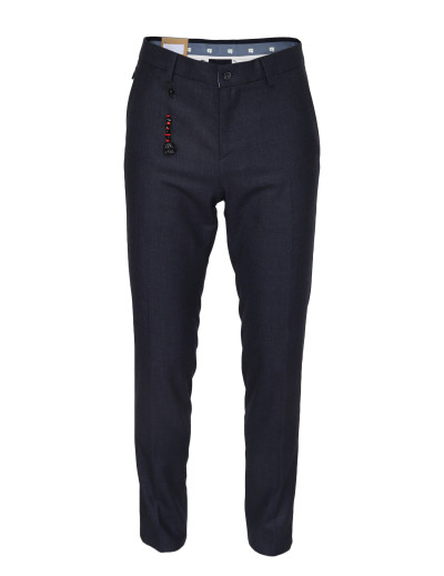Marco Pescarolo pants Dox blue cashmere Prince of Wales trousers