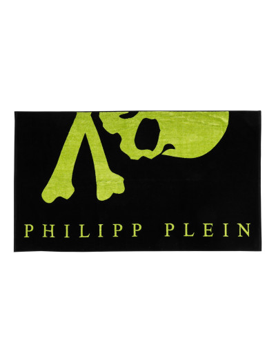 PHILIPP PLEIN BEACH TOWEL - BLACK & LIME - COTTON Default