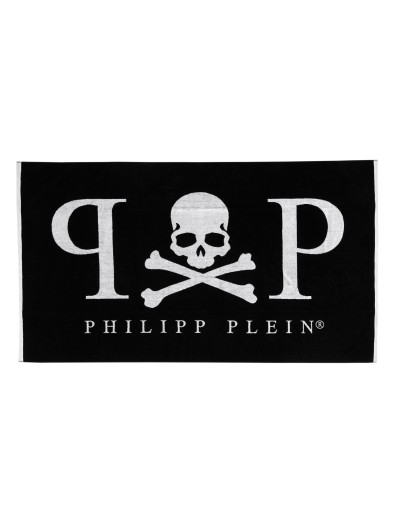 PHILIPP PLEIN BEACH TOWEL - BLACK & WHITE - COTTON