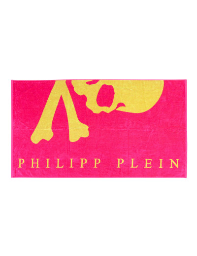 PHILIPP PLEIN BEACH TOWEL - FUCHSIA & LIME - COTTON