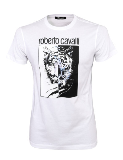 ROBERTO CAVALLI T-SHIRT - WHITE - COTTON Default