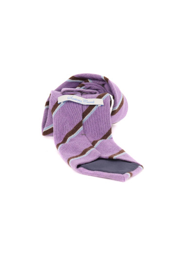 SARTORIA CIARDI TIE - PURPLE & BROWN - WOOL