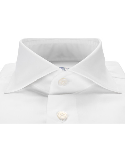 Vincenzo Di Ruggiero dress shirt handmade sartorial white poplin